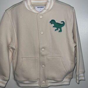 Old Navy Kids Beige Jacket with Dinosaur Detail